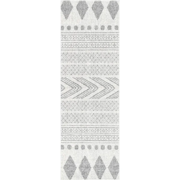 nuLOOM Shaina Tribal Area Rug - 6& 7x22 x 9&, Grey