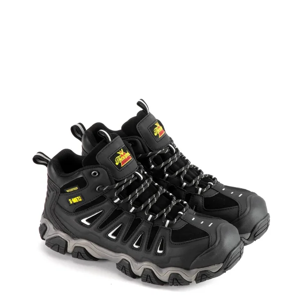 Thorogood Boots: Men's 804-6490 Black Crosstrex I-MET Steel Toe Hiker Work Boot