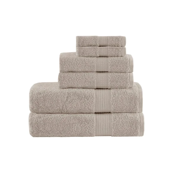 Madison Park Organic 6 Piece Cotton Towel Set (Tan)