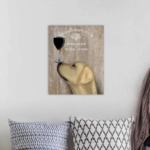 Dog AU VIN Yellow Labrador, Canvas Wall Art, 16x20, Great Big Canvas