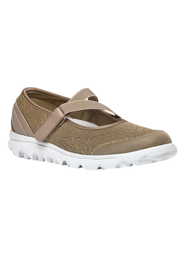 Propet TravelActiv Mary Jane Flats Tan- Womens- Size 9 D