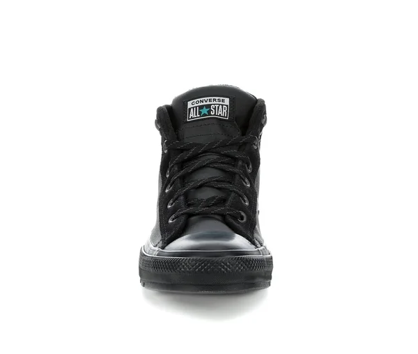 Converse Chuck Taylor All Star Street Leather Mid Mens Sneakers - 12 Medium, Black