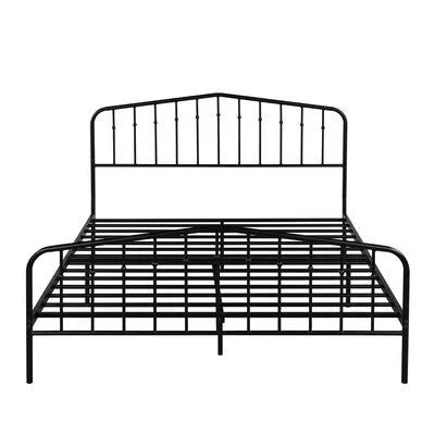 Platform Metal Bed, Queen Sizes August Grove Color: Black, Size: Queen