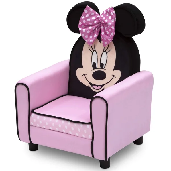 Delta Children Figural Upholstered Kids Chair Disney Minnie Mouse