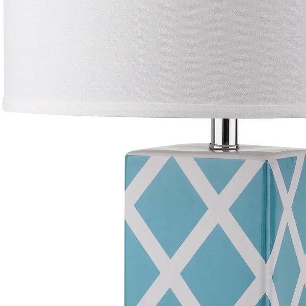 Safavieh Garden Lattice Table Lamp - Set of 2 - Light Blue