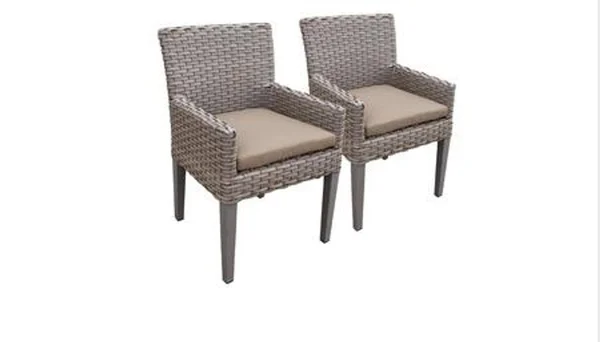 2 Monterey Dining Chairs with Arms in Wheat