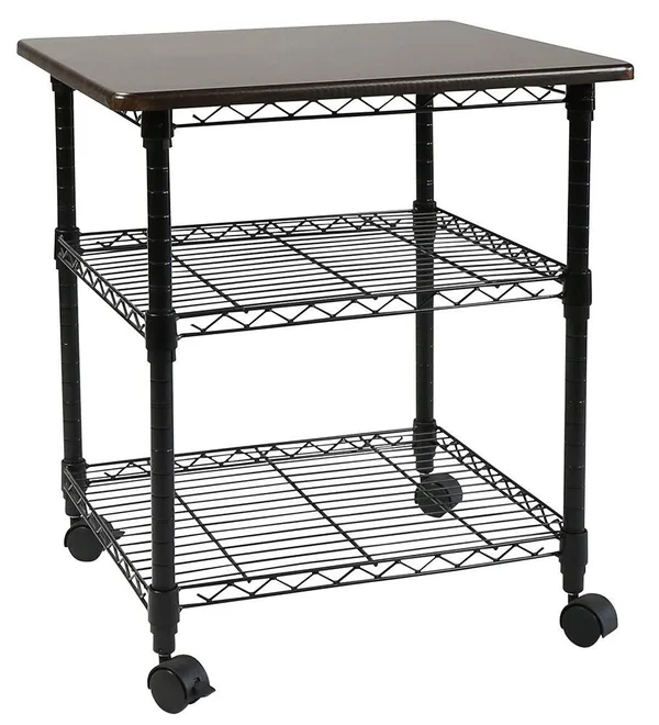 Apollo Hardware 3 Tier Printer Stand, Black