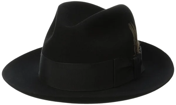 Stetson Temple Fur Felt Fedora Hat, Size: 7, Black