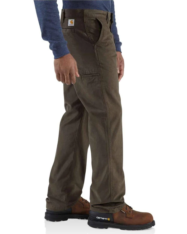 Carhartt Men's Rugged Work Khaki Pants Dark Coffee