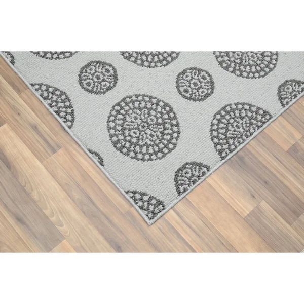 Garland Rug Memento Area Rug - 5 ft. x 7 ft, Silver/Cinder Gray