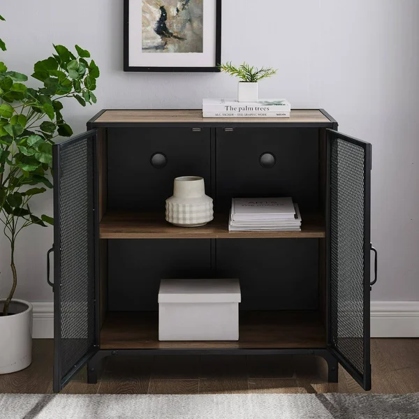 Manor Park Industrial Accent Cabinet - Reclaimed Barnwood