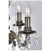 CWI Lighting 4 Light Up Chandelier with Antique Brass Finish 2037P14AB-4