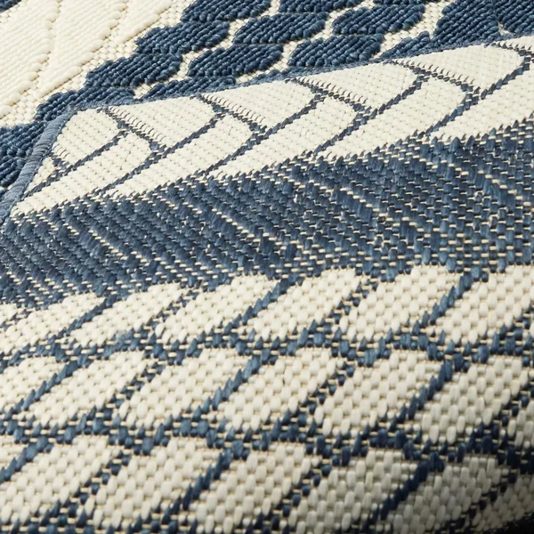 Caldwell Nautical Stripe Indoor/Outdoor Area Rug - 2&7x22 x 7& Runner - Navy