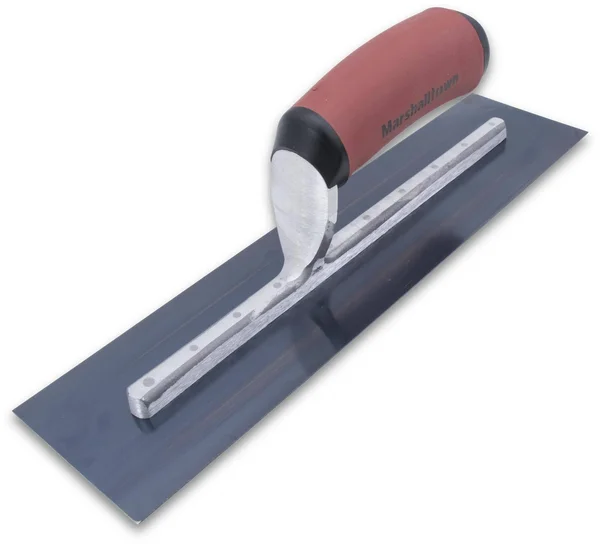 Marshalltown MXS244BD 24in x 4in Blue Steel Finishing Trowel with Curved DuraSoft Handle