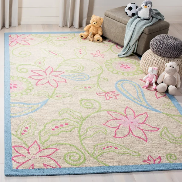 Safavieh Kids SFK362 Ivory/Blue 6& x 9& Area Rug