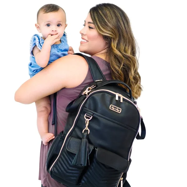 Itzy Ritzy - Jetsetter Black Boss Backpack Diaper Bag