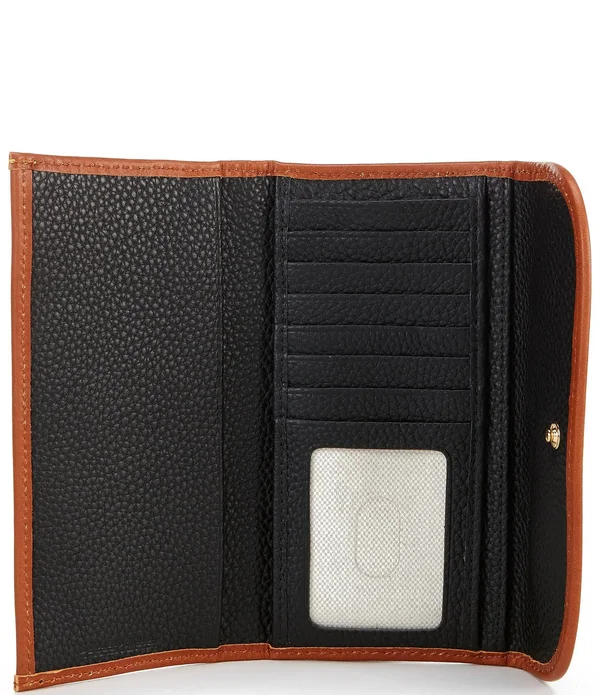 Dooney & Bourke Taupe Pebble Continental Clutch Wallet