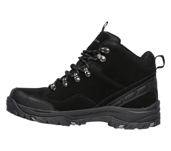 Skechers Men's Relaxed Fit Relment Pelmo Hiking Boot, Black, Size: 7.5