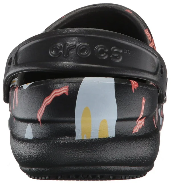 Crocs Unisex Bistro Graphic Clog - Size: 9, Black/White