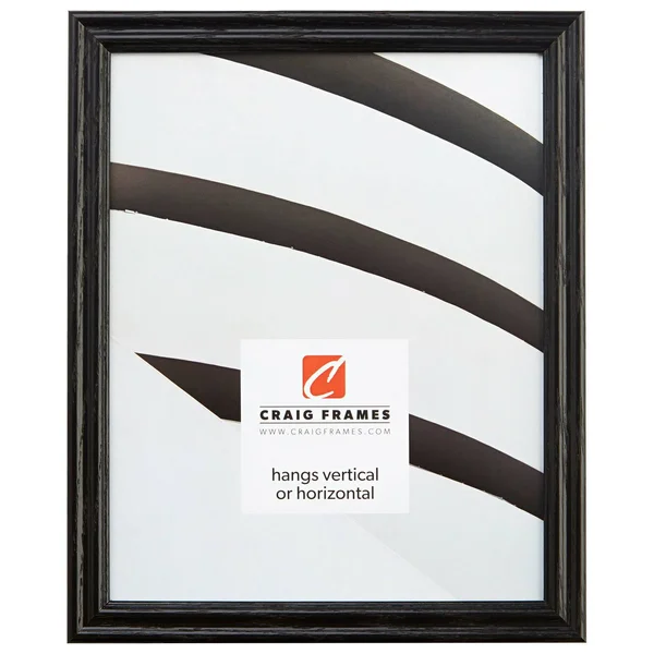 Craig Frames Wiltshire 200, Traditional Black Hardwood Picture Frame, 22 x 27 inch