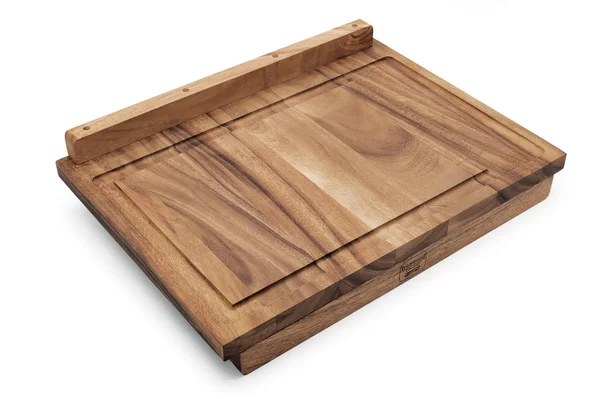 Ironwood Gourmet 28195 Double-Sided Countertop Pastry/Cutting Board with Gravy Groove, Acacia Wood, 23.75 x 17.25 x 1.25 inches