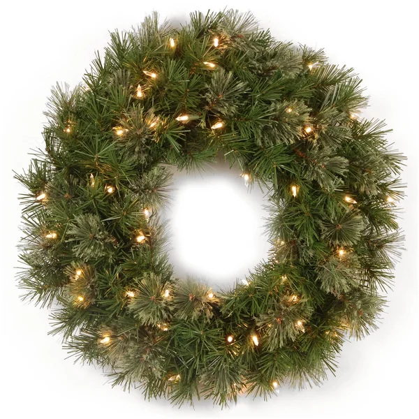 24x22 Atlanta Spruce Artificial Christmas Wreath - Clear Lights