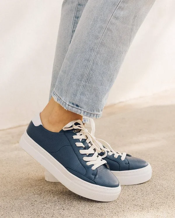 Soludos Ibiza Platform Sneaker - Marine Blue, 8.5