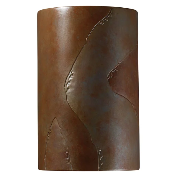 Justice Design Group CER-5265 Ambiance LED ADA Large Cylinder Wall Sconce - Open Top & Bottom - Antique Copper (Faux)