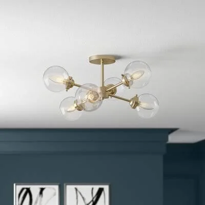 Alaia 6-Light 25.2x22 Semi Flush Mount Mercury Row