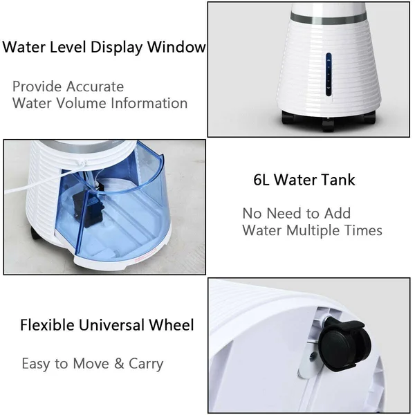 Costway Portable Air Humidify Tower Fan with Remote Control