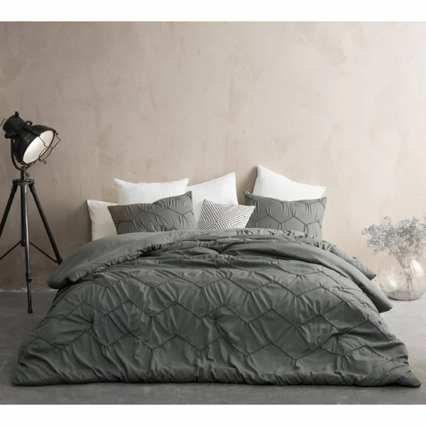 Byourbed Byb Textured Waves Twin XL Comforter - Supersoft Pewter