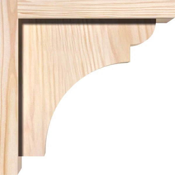 7 1/2x22W x 10x22D x 14x22H Yorktown Smooth Corbel w/Backplate - Douglas Fir