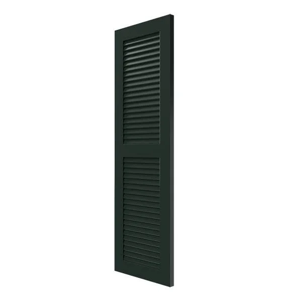 Ekena Millwork CWL18X077CGC 18x22W x 77x22H Exterior Composite Louvered Shutters (Per Pair) - Chrome Green