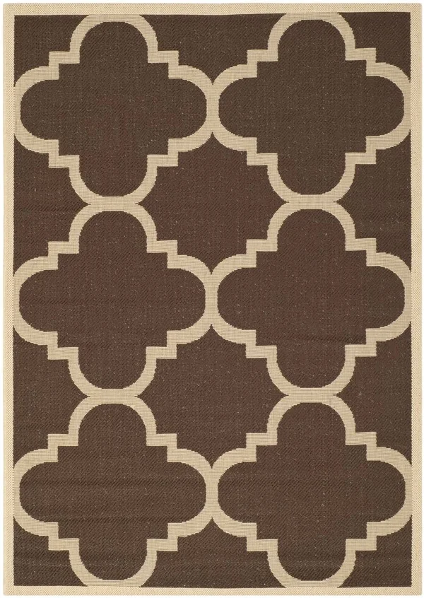 Safavieh Courtyard Dark Brown Indoor Outdoor Rug - 4& x 5&7x22