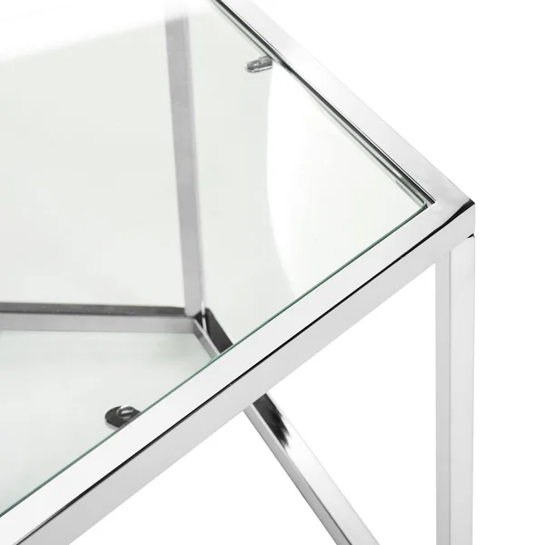 Safavieh Eliana Chrome Glass Coffee Table