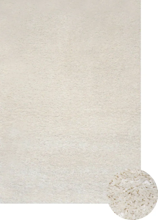 Abacasa Comfort Shag Area Rug, White