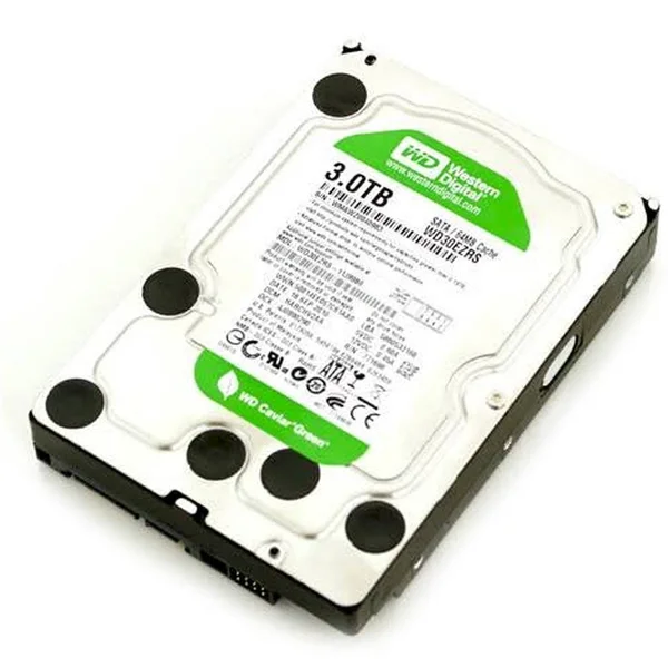 WD Green 3 TB Internal HDD - 3.5x22 - WD30EZRSDTL - SATA 3Gb/s - Silver