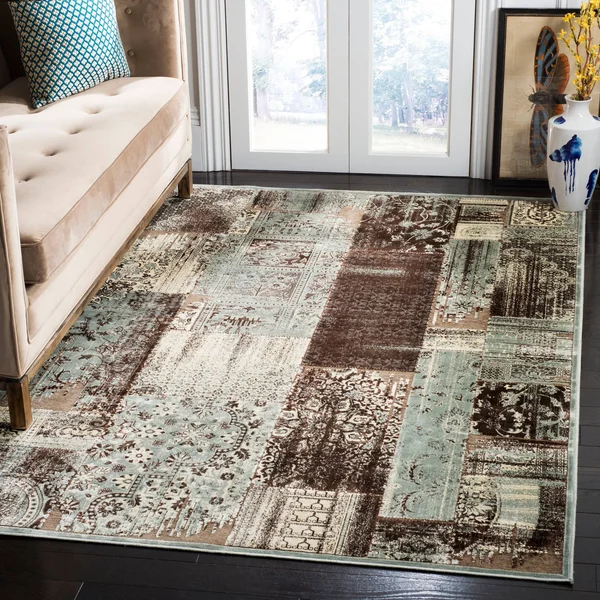 Safavieh Paradise Rug PAR100 Light Blue, Anthracite, 8& x 11& 2x22