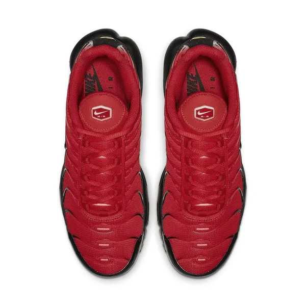 Nike Mens Air Max Plus - Running Shoes University Red/Black/White Size 07.5