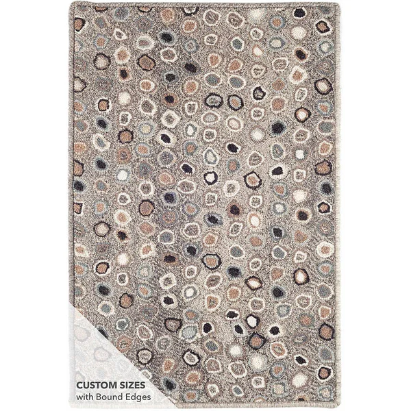 Dash & Albert - 2.5x8 - Cat&s Paw Grey Micro Hooked Wool Runner Rug