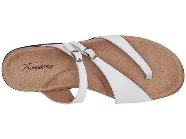 Trotters Ricki - Women's Sandal - White 10 Wide