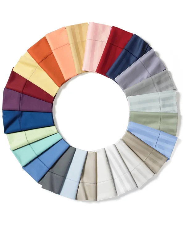 Charter Club Damask 1.5x22 Stripe 100% Supima Cotton 550 Thread Count 4 pc. Sheet Set, California King, Created for Macy&s - Cot