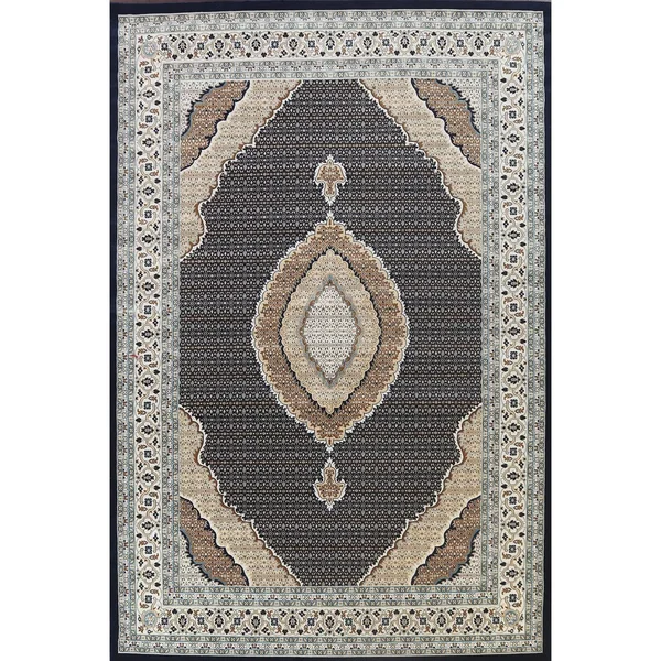 Traditional Geometric Turkish Tabriz Mahi Area Rug Oriental Carpet - 9&0x22 x 12&0x22