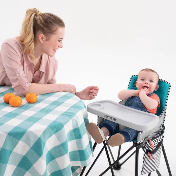 Summer Infant Pop &n Dine SE High Chair (Sweet Life Edition) - Aqua Sugar