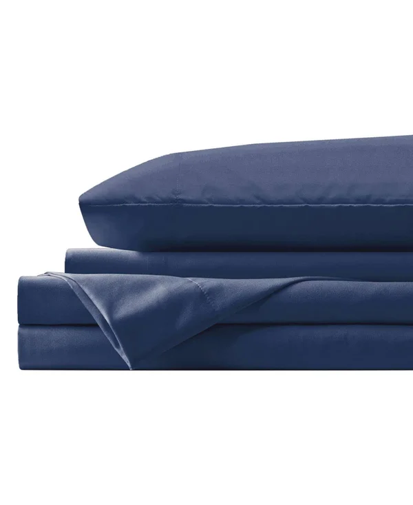 Lanwood Microfiber Sheet Set - King, Slate Blue with POLYGIENE
