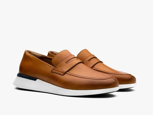 Crossover Loafer - Hybrid Dress Shoes, Wolf & Shepherd Honey, White, 13
