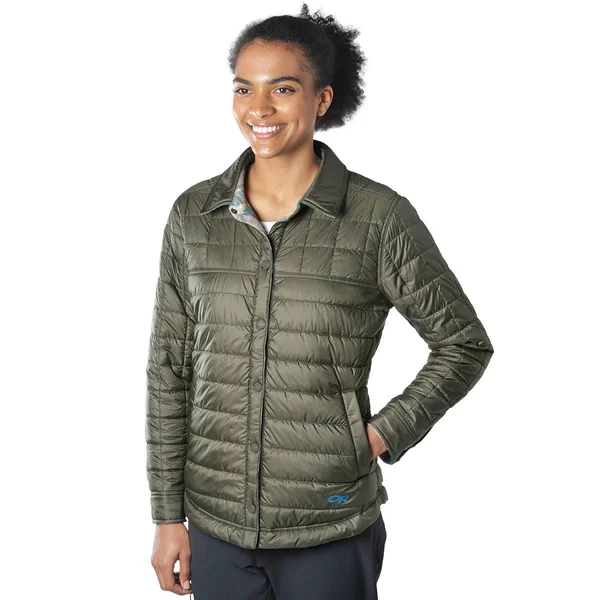 Outdoor Research Kalaloch Reversible Shirt Jacket - Women's Pacific Plum Plaid, XS