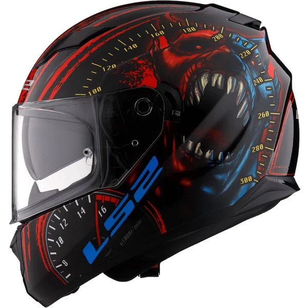 LS2 FF328 Stream Speed Demon Full Face Helmet - Size: XL, Black