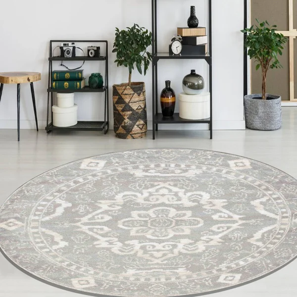 Radici USA Castle 3790 Grey 6&7x22 Round Area Rug