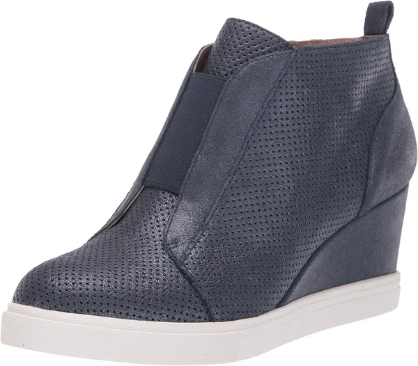 Women's Linea Paolo Felicia II Wedge Bootie Sapphire Suede - 5 M